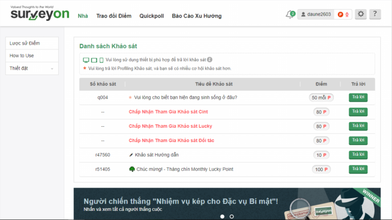 Top 10 website khảo sát kiếm tiền uy tín 2020