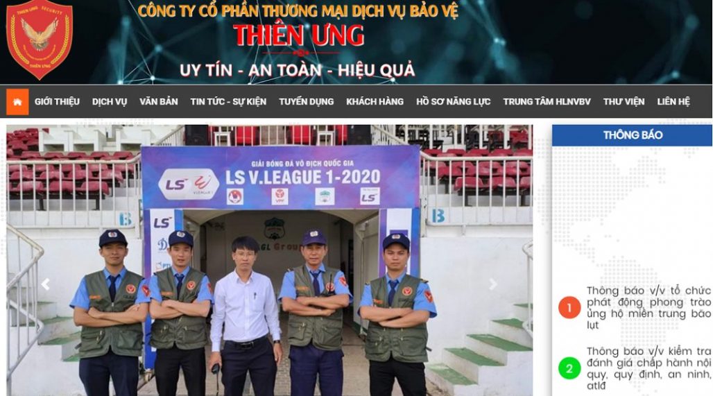 Chi Nhánh Công ty CP TM DV Bảo vệ Thiên Ưng
