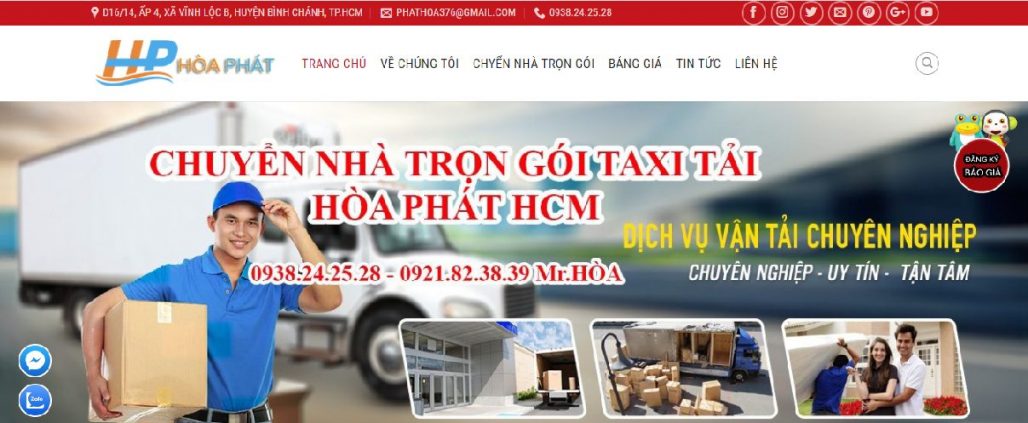 Dịch vụ chuyển nhà trọn gói Hoà Phát