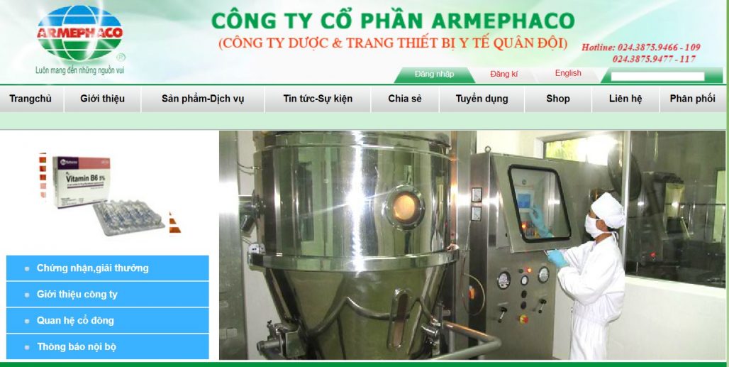 CÔng ty cổ phần thiết bị y tế Armephaco