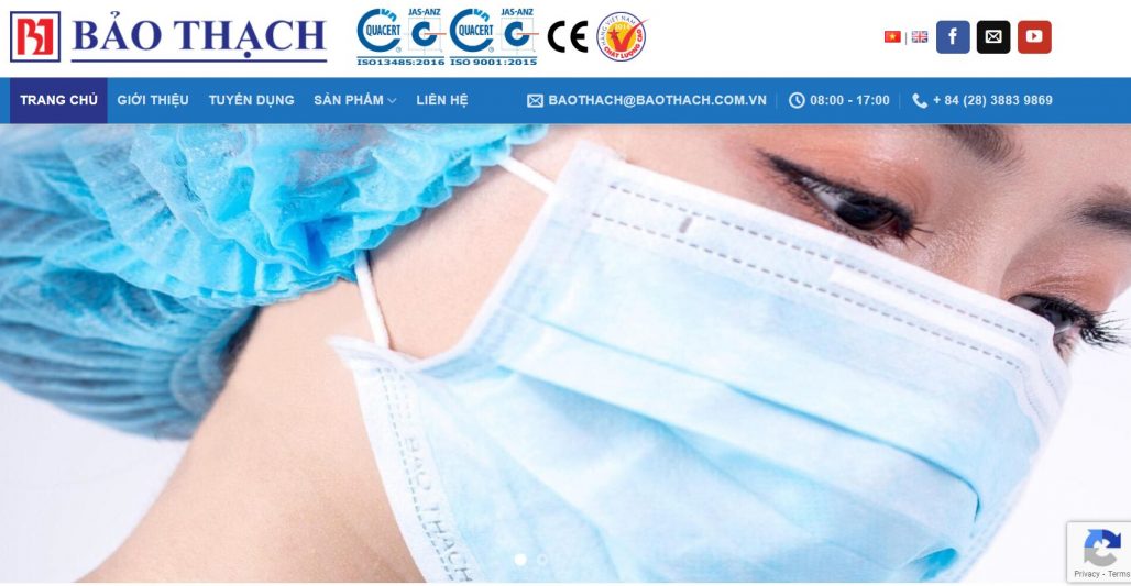 Khẩu Trang Bảo Thạch - Công Ty Cổ Phần Thiết Bị Y Tế Bảo Thạch