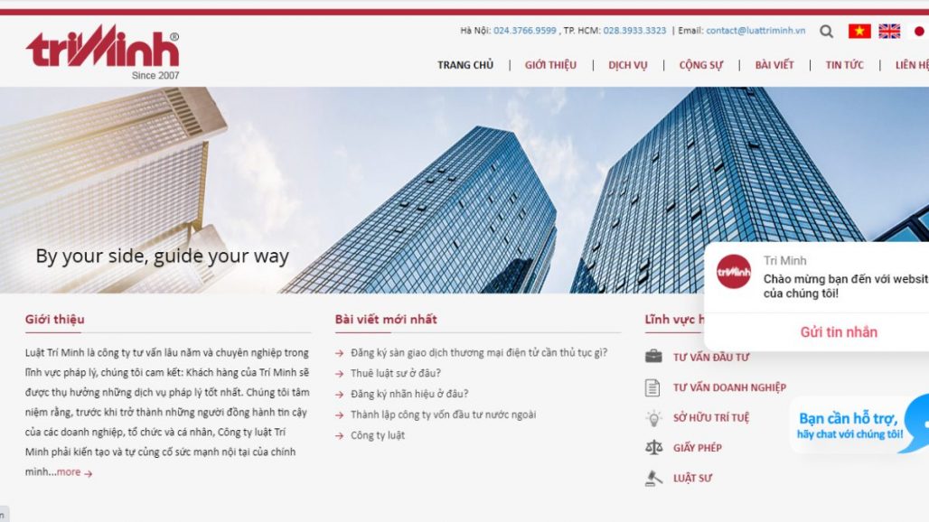 Top Công ty thiết kế website văn phòng luật uy tín nhất tại Hà Nội