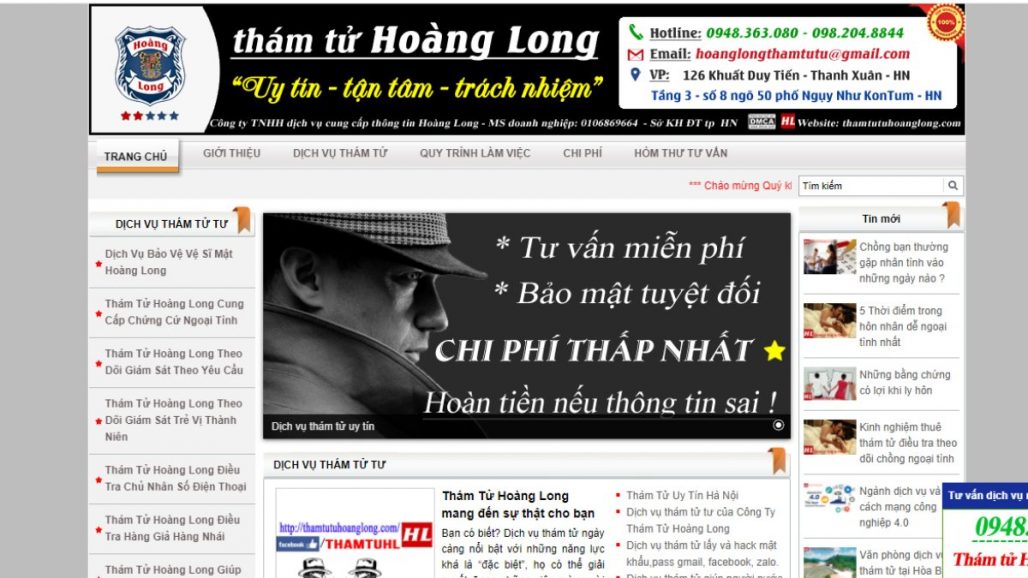 TOP 10 CÔNG TY THÁM TỬ TƯ UY TÍN TẠI HÀ NỘI 2021