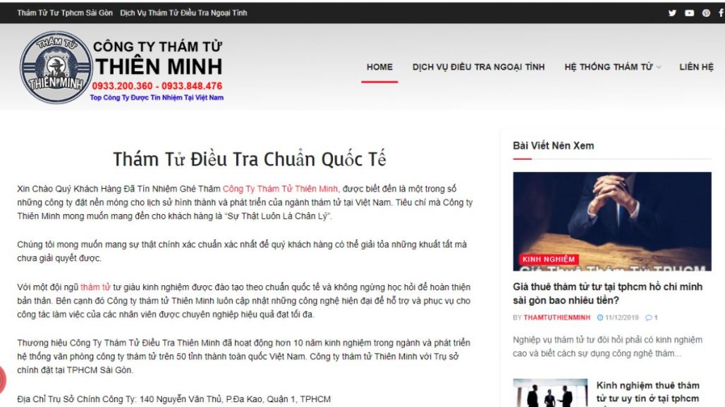 Top 10 công ty thám tử tư uy tín nhất tại TPHCM 2021