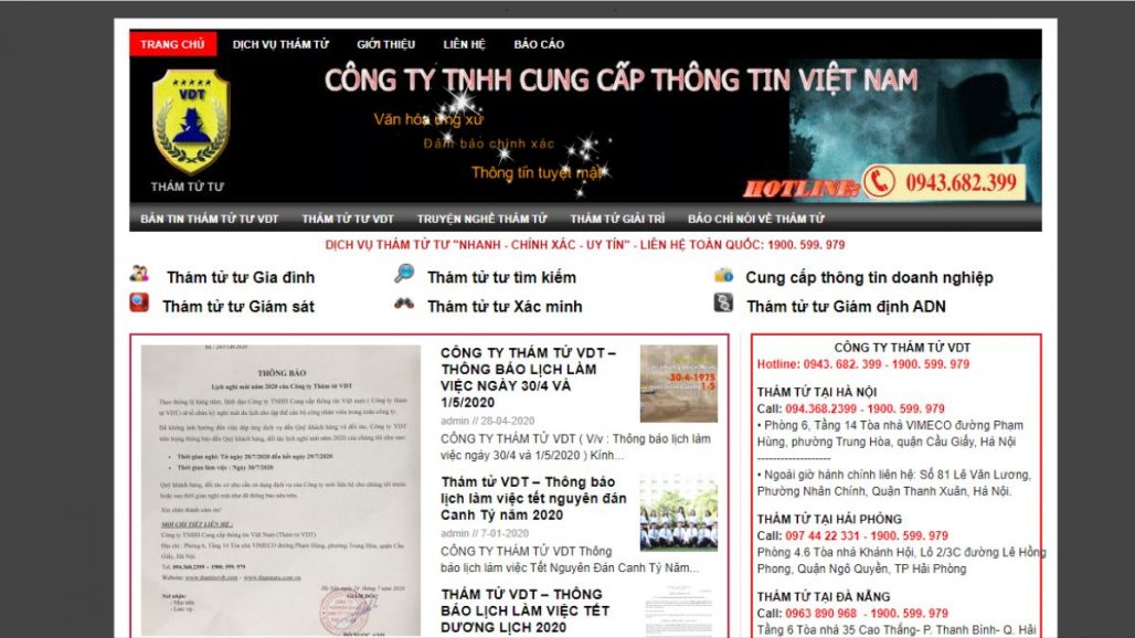 Top 10 công ty thám tử tư uy tín nhất tại TPHCM 2021