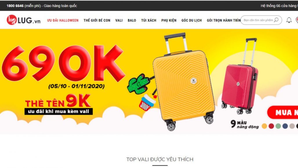 TOP 9 WEBSITE BÁN VALI KÉO, BALO, TÚI XÁCH UY TÍN 2021