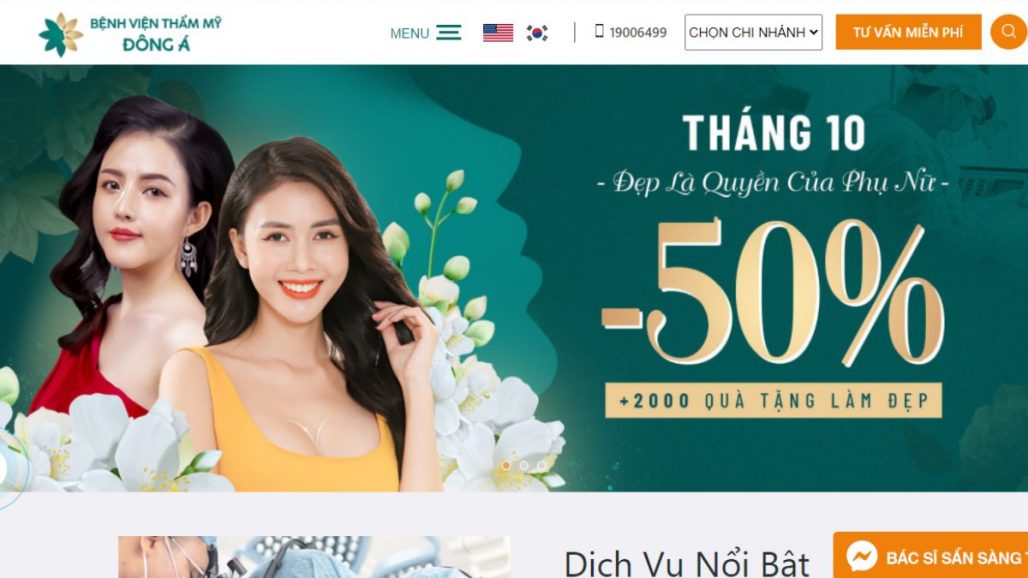 TOP 10 THẨM MỸ VIỆN CHO NỮ UY TÍN TẠI TP.HCM 2021