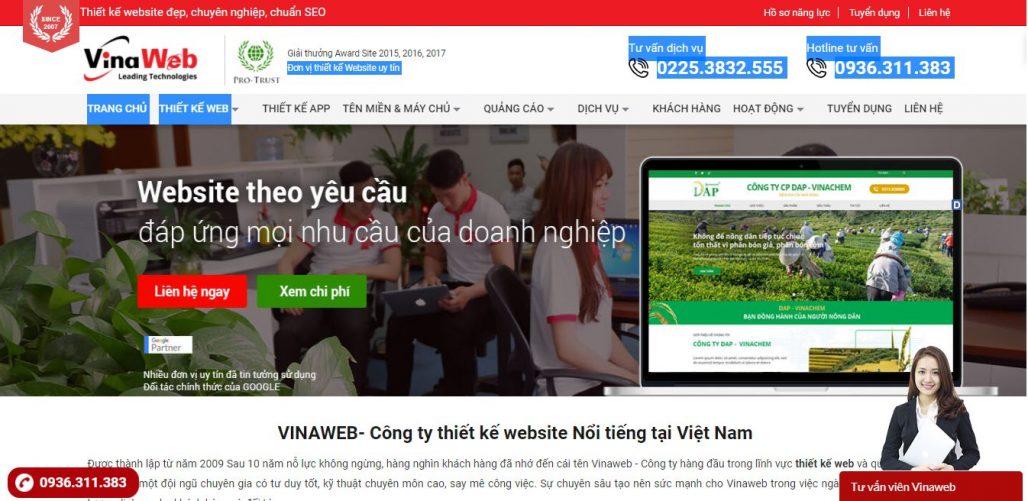 Công Ty Thiết Kế Website Vinaweb