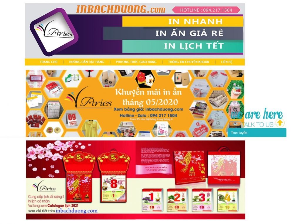 Công ty in lịch tết ARIES VIỆT NAM – IN BẠCH DƯƠNG