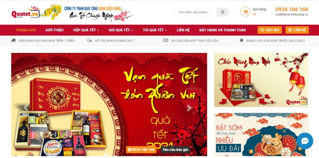 Công ty cung cấp giỏ quà tết cho doanh nghiệp Cánh Diều Vàng