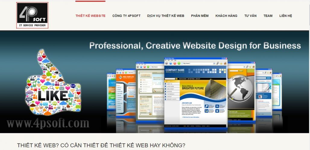 Công Ty Thiết Kế Website 4PSoft