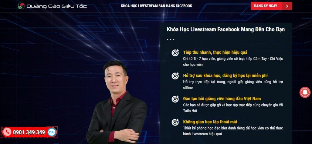 Công ty đào tạo bán hàng livestream QUẢNG CÁO SIÊU TỐC
