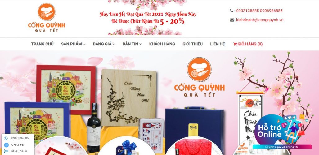 Công ty cung cấp quà tết cho nhân viên Quà Tết Cống Quỳnh