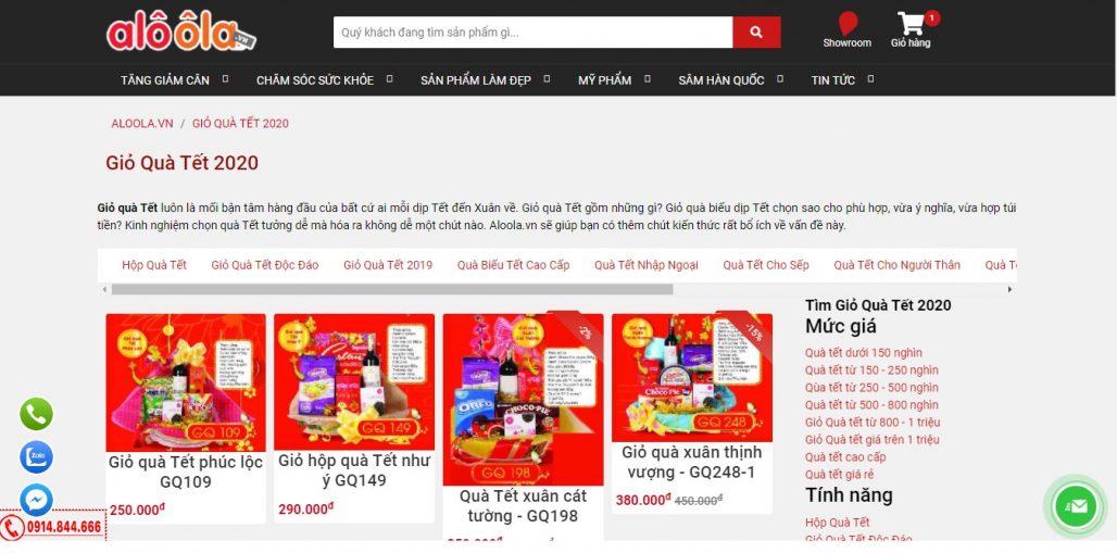 Công ty cung cấp giỏ quà tết cho doanh nghiệp Alo Ôla