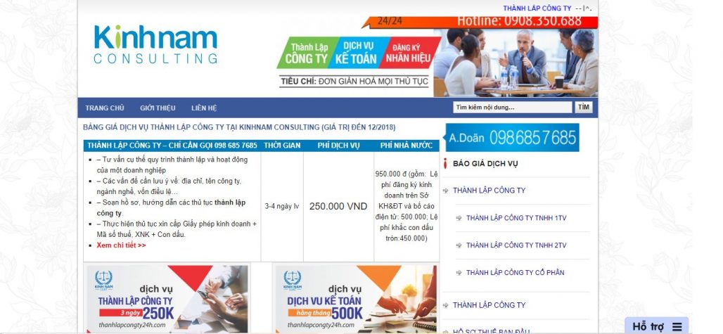 Dịch vụ thành lập công ty Kinh Nam Consulting
