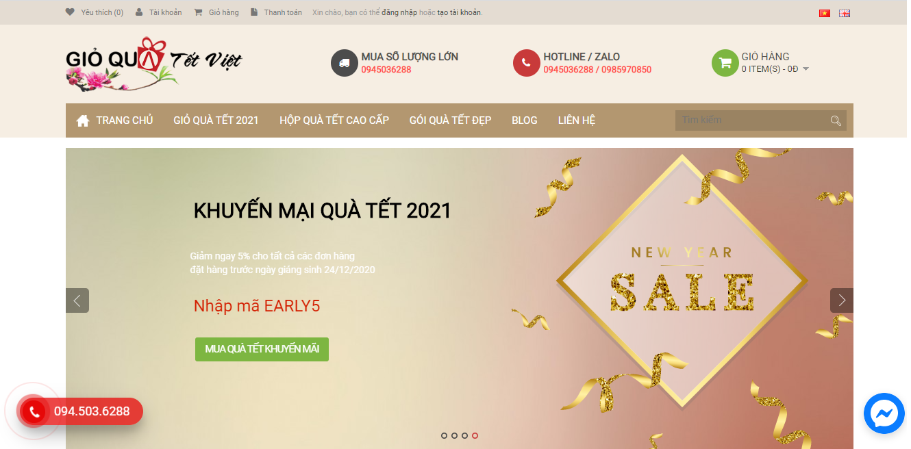 Công ty cung cấp quà tết cho nhân viên GIỎ QUÀ TẾT VIỆT