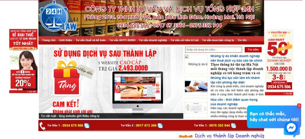 Dịch vụ thành lập công ty 24H