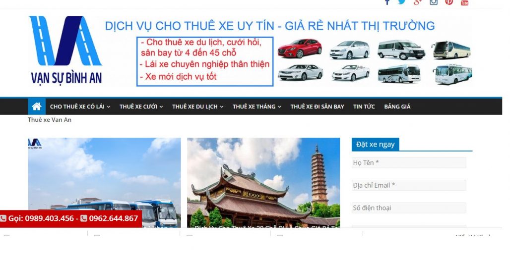 Công ty dịch vụ thuê xe ô tô Vạn An