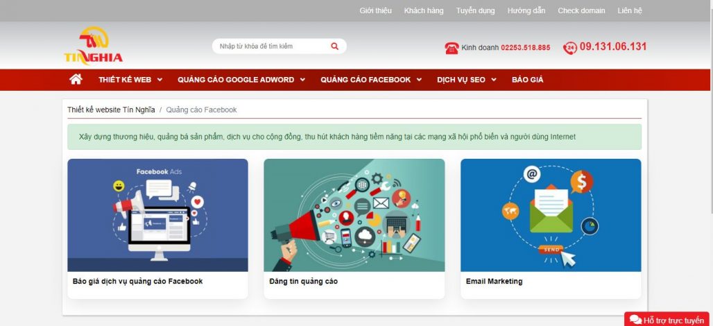 Công ty chạy quảng cáo Facebook Tín Nghĩa