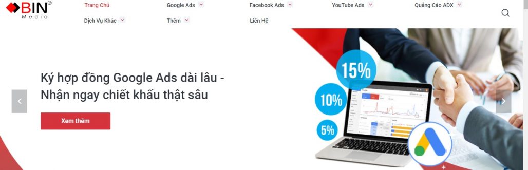 Công ty chạy quảng cáo Google Adwords Bin Media