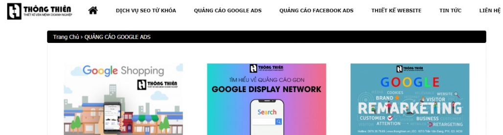 Công ty chạy quảng cáo Google Adwords Thông Thiên