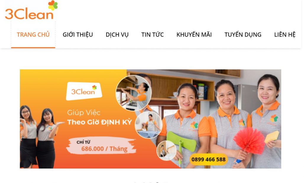 Công ty giúp việc tại nhà theo giờ 3Clean