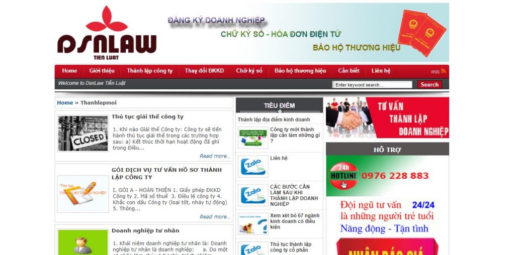 Dịch vụ thành lập công ty – CÔNG TY DSNLAW TIẾN LUẬT