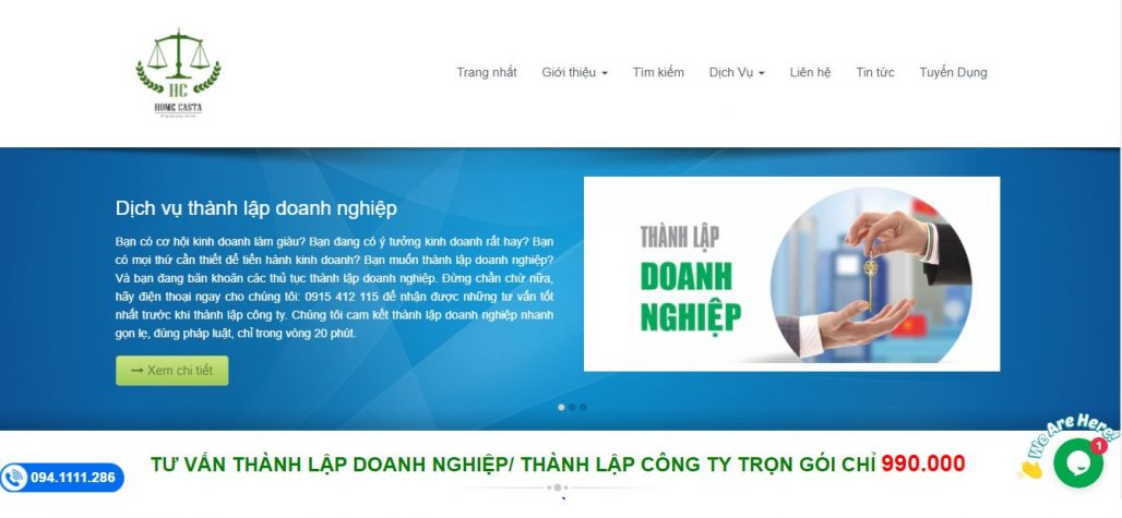 Dịch vụ thành lập công ty - Homecasta