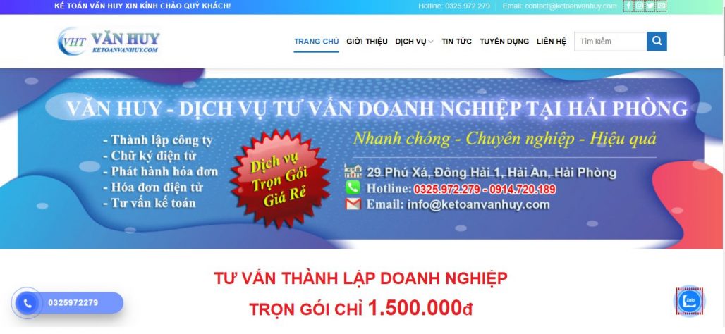 Dịch vụ thành lập công ty - KẾ TOÁN VĂN HUY