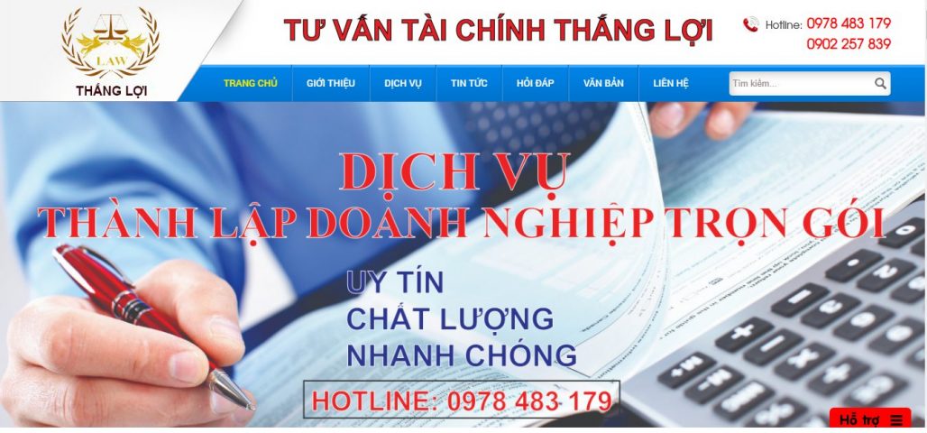 Dịch vụ thành lập công ty Thắng Lợi