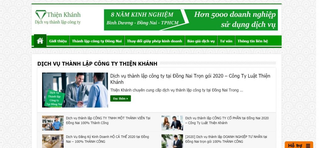 Dịch vụ thành lập công ty Thiện Khánh