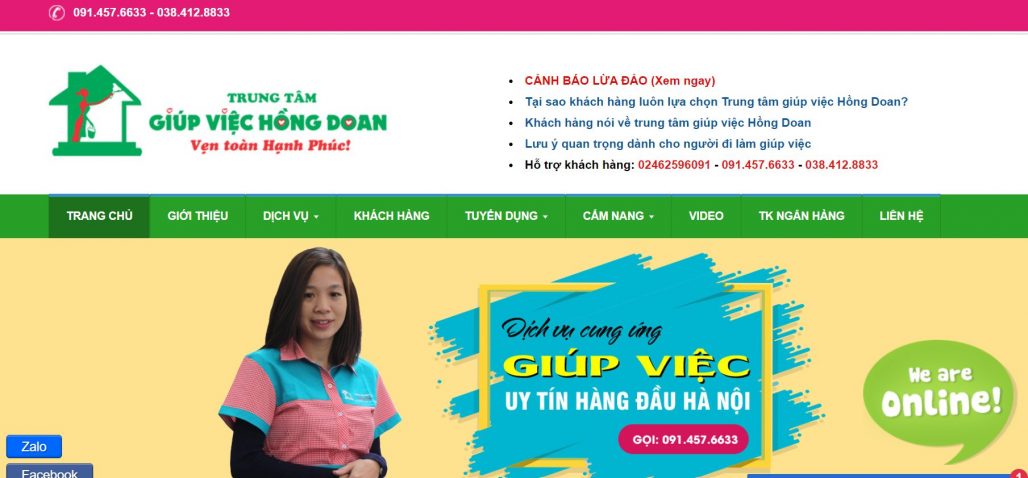 Công ty giúp việc tại nhà theo giờ Hồng Doan