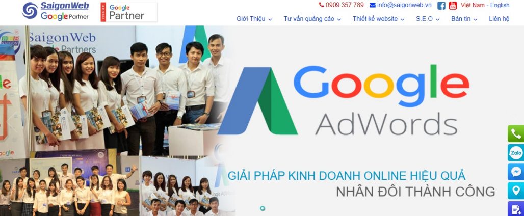 Công ty chạy quảng cáo Google Adwords Saigon Web
