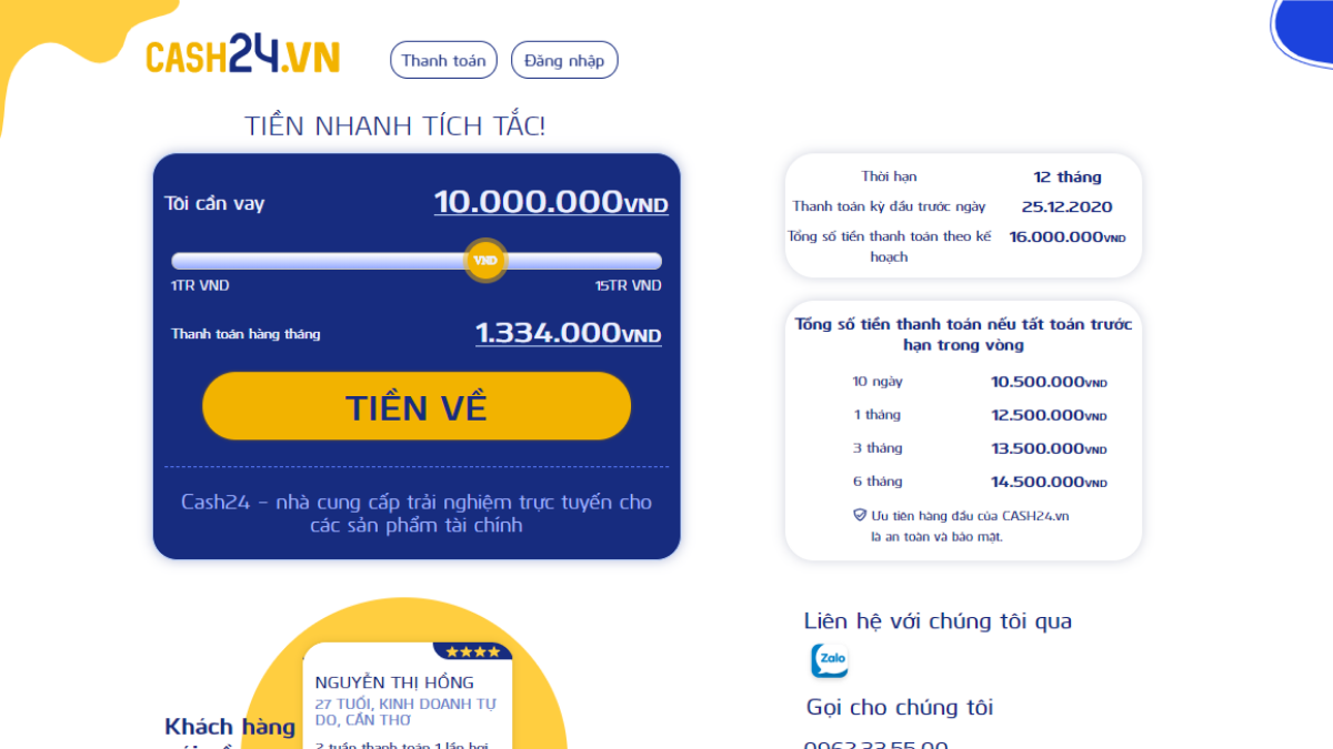 Top 10 công ty cho vay tiền nhanh trong ngày uy tín 2021