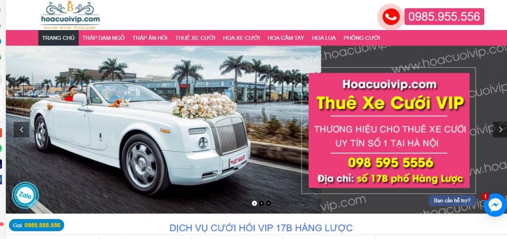 Công ty thuê xe du lịch Việt Cường-Hoa Cưới Vip