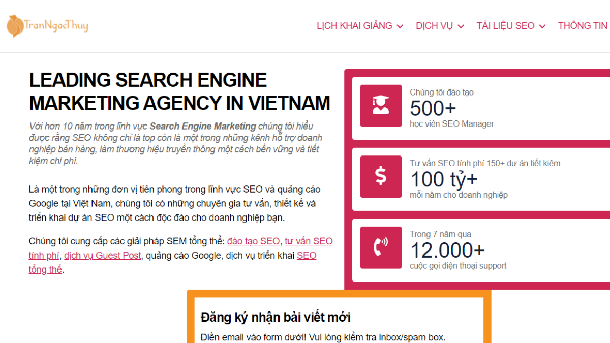 Top 10 công ty đào tạo SEO uy tín nhất Việt Nam 2021
