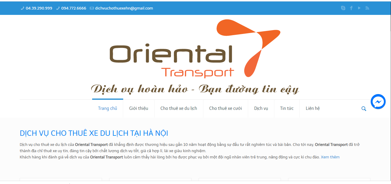 Công ty dịch vụ thuê xe du lịch tại Hà Nội