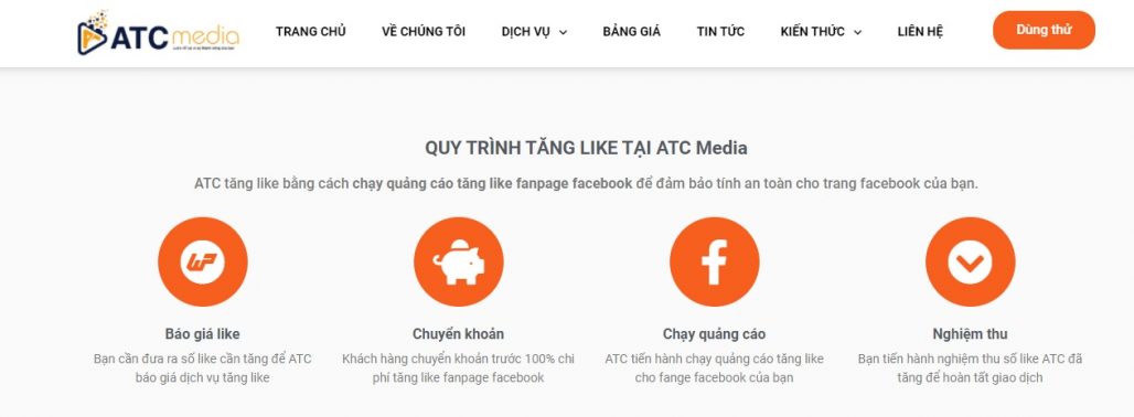 Dịch vụ tăng like Facebook ATC Media