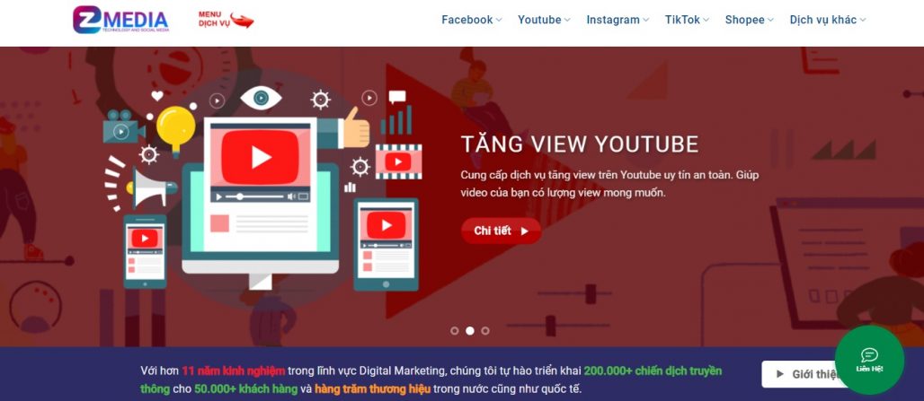 Dịch vụ tăng view Youtube EzMedia