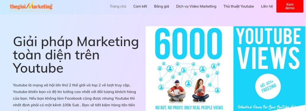 Dịch vụ tăng view Youtube Thế Giới Marketing