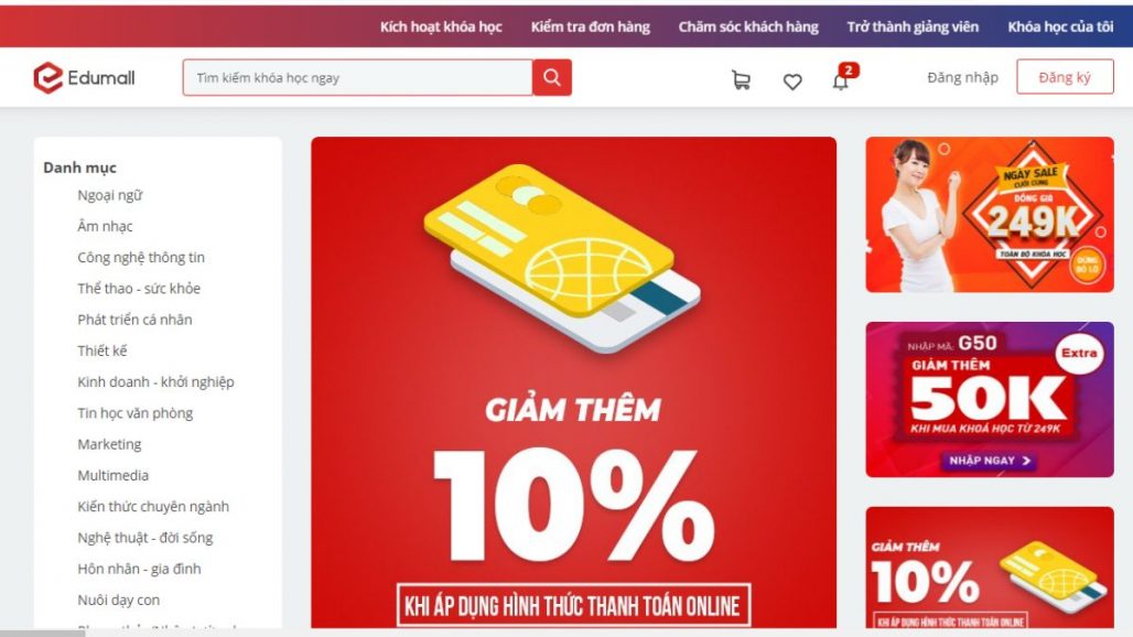 Top 10 website khóa học online uy tín tại Việt Nam 2021