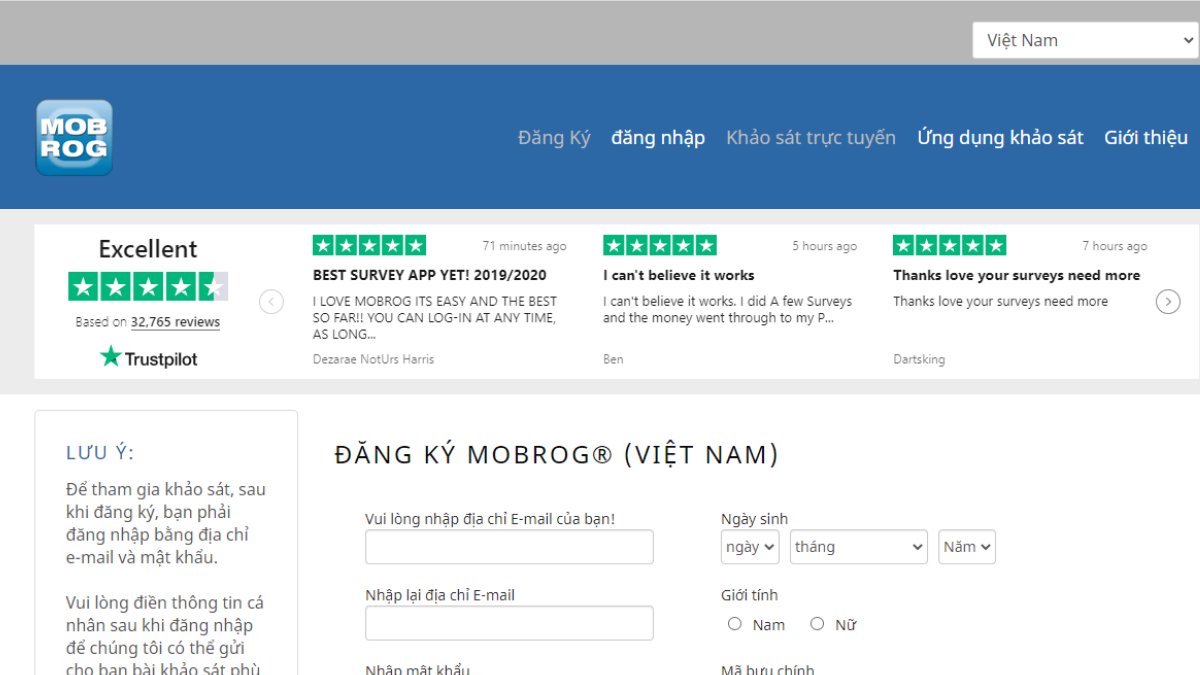 Top 10 website khảo sát kiếm tiền uy tín nhất 2021