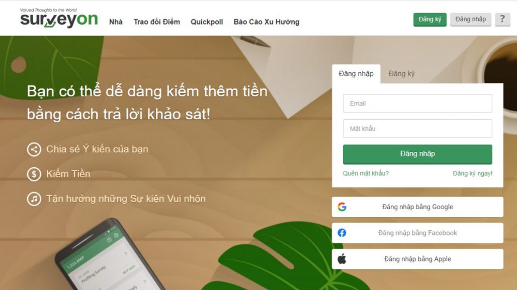 Top 10 website khảo sát kiếm tiền uy tín nhất 2021