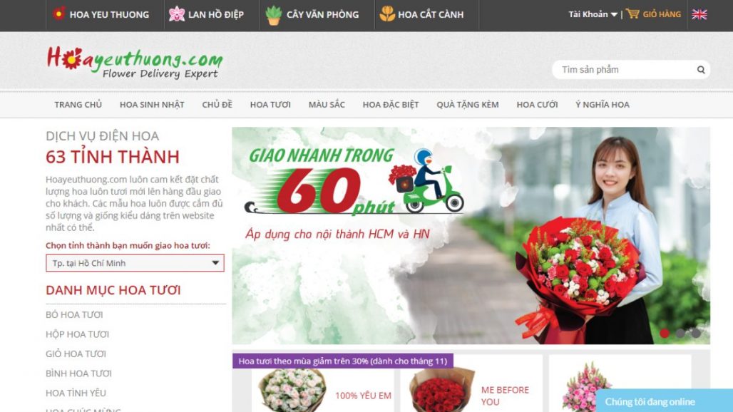 Top 10 shop bán hoa tươi uy tín nhất tại TPHCM 2021