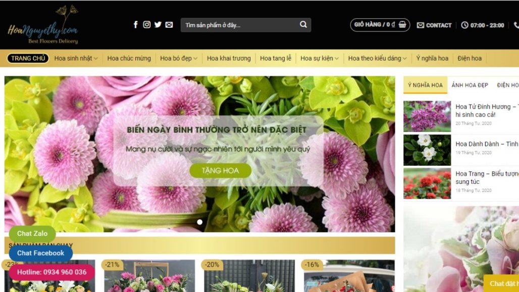 Top 10 shop bán hoa tươi uy tín nhất tại TPHCM 2021