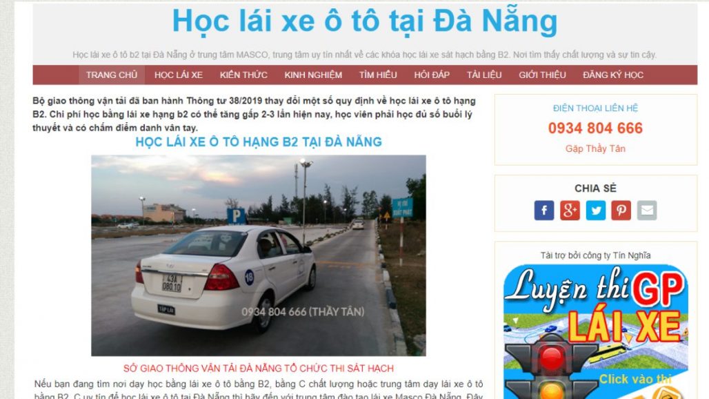 Top 5 Trung tâm đào tạo lái xe uy tín tại Đà Nẵng 2021