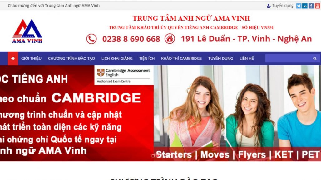 Top 5 trung tâm tiếng Anh uy tín nhất tại TP Vinh - Nghệ An 2021