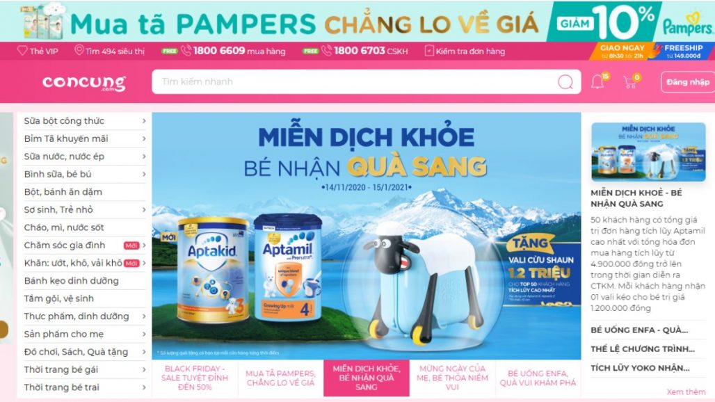 Top 10 website bán đồ mẹ và bé uy tín tại Việt Nam