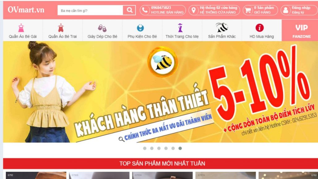 Top 10 website bán đồ mẹ và bé uy tín tại Việt Nam