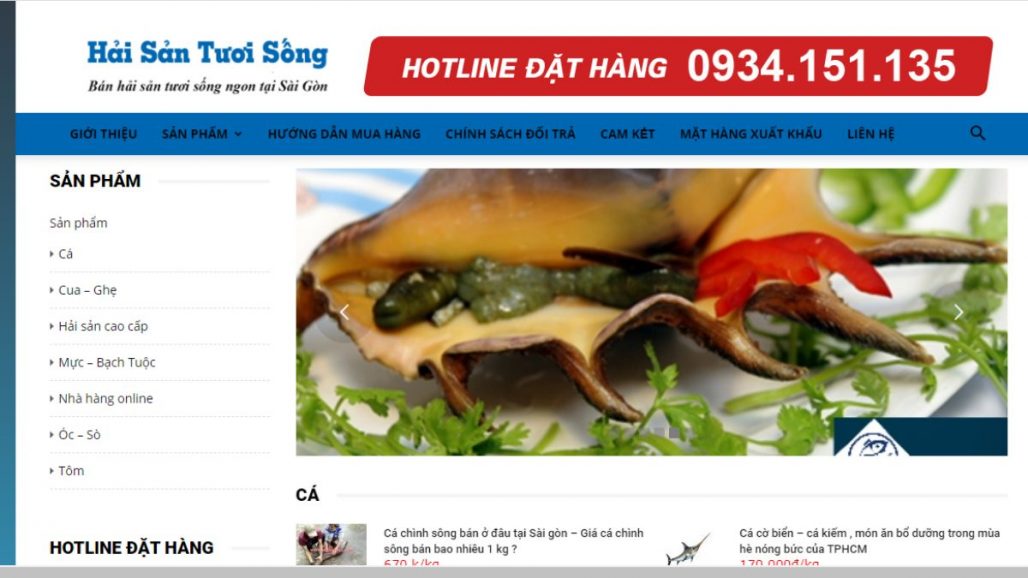 Top 10 website bán hải sản tươi sống online uy tín ở TPHCM